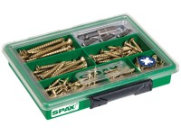 Spax Sada skrutiek so zápust.hlavou PZ v 7 rozmeroch a bitoch, Yellox, 199dielna