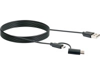 Schwaiger USB kábel USB 3.1 typ C/USB 2.0 mikro B čierny 1 m