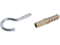 LUX Hák na šnúru na bielizeň pozinkovaný priemer 4,4 mm x 50 mm, 4 ks