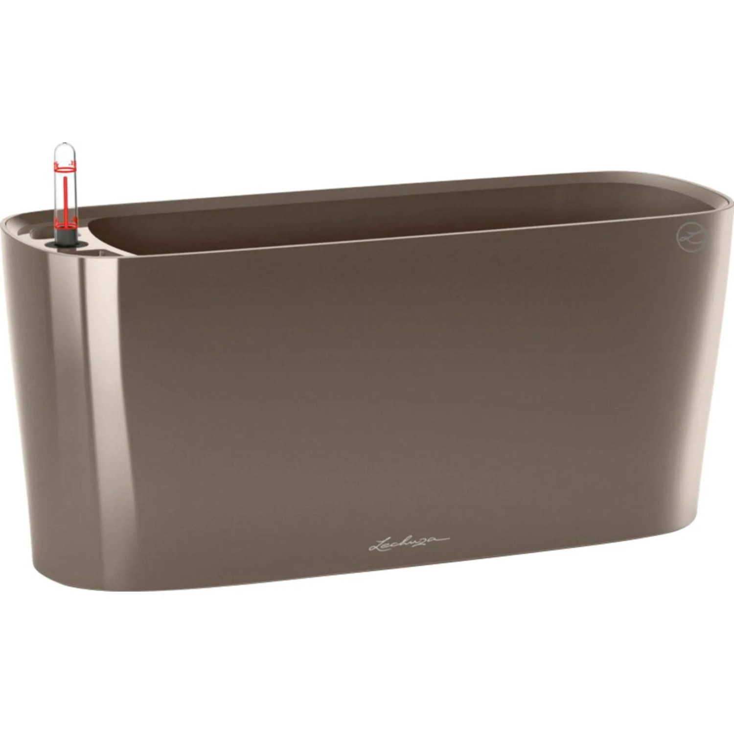 E-shop Lechuza Samozavlažovací kvetináč DELTA 20 taupe lesklá, 40 x 15 x 18 cm