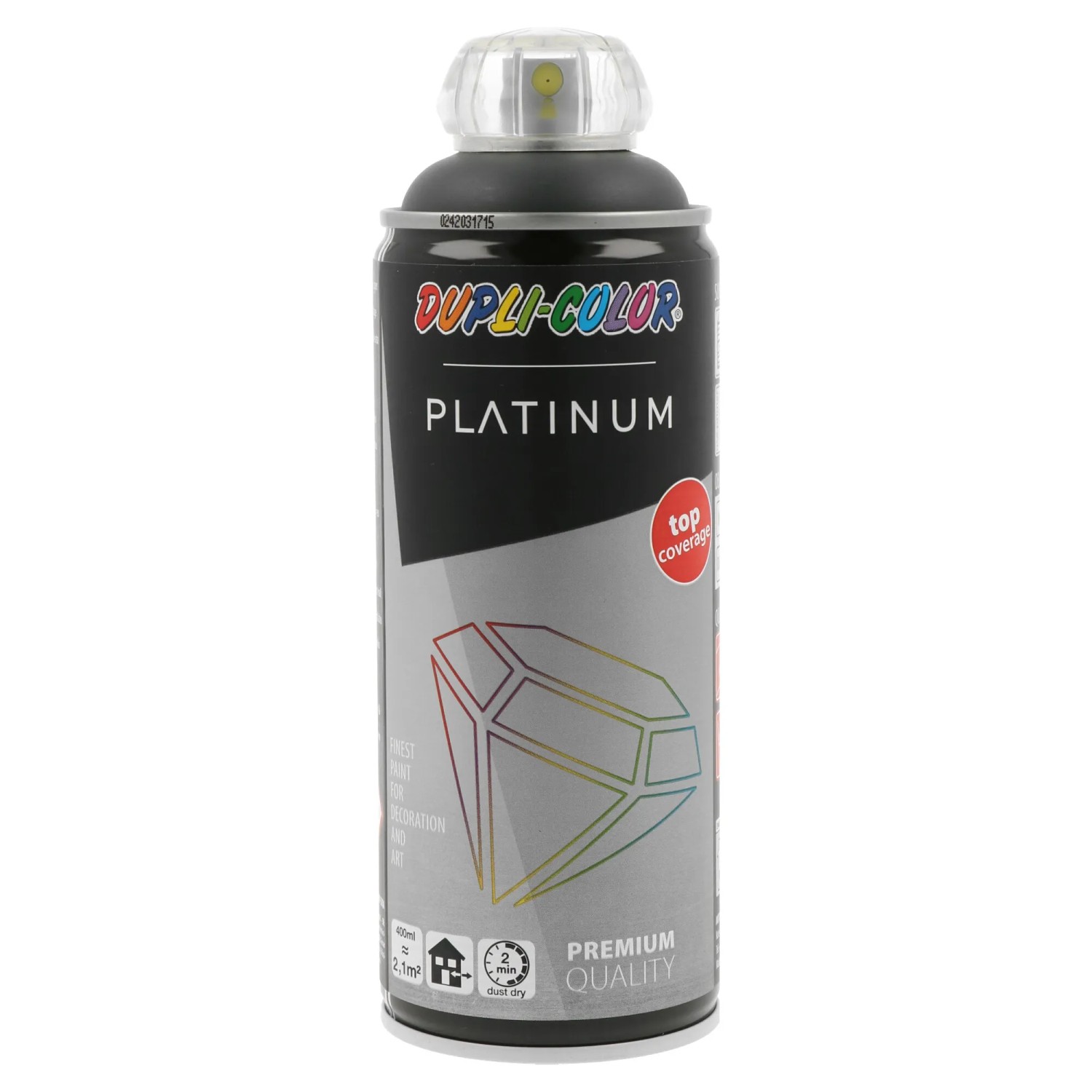 E-shop DUPLI-COLOR Lak v spreji PLATINUM hodvábne matný, RAL 7019 antracitová, 400 ml