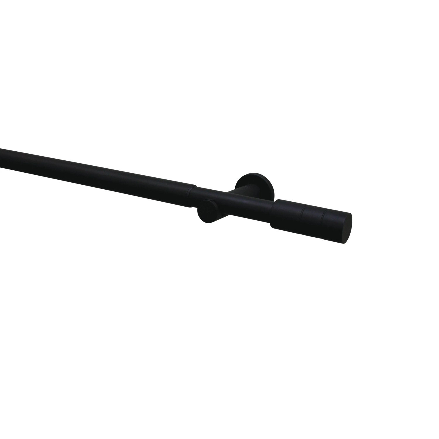 E-shop Gardinia Záclonová súprava Zylinder čierna 1 tyč pr. 22/25 mm, 100-190 cm