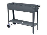 Floraworld Pojazdný vyvýšený záhon Mobil, antracitová matná, 100 x 30/40 x 80 cm