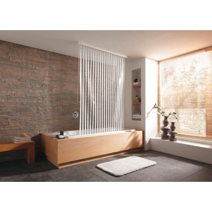 Kleine Wolke Rohová sprchová roleta biela 56/132 cm x 240 cm