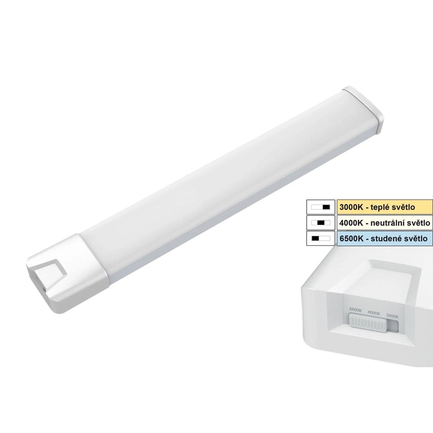 E-shop Top Light Podlinkové LED svietidlo ZSLux 40 CTT 15W 2025lm biela 40 x 7 x 3 cm