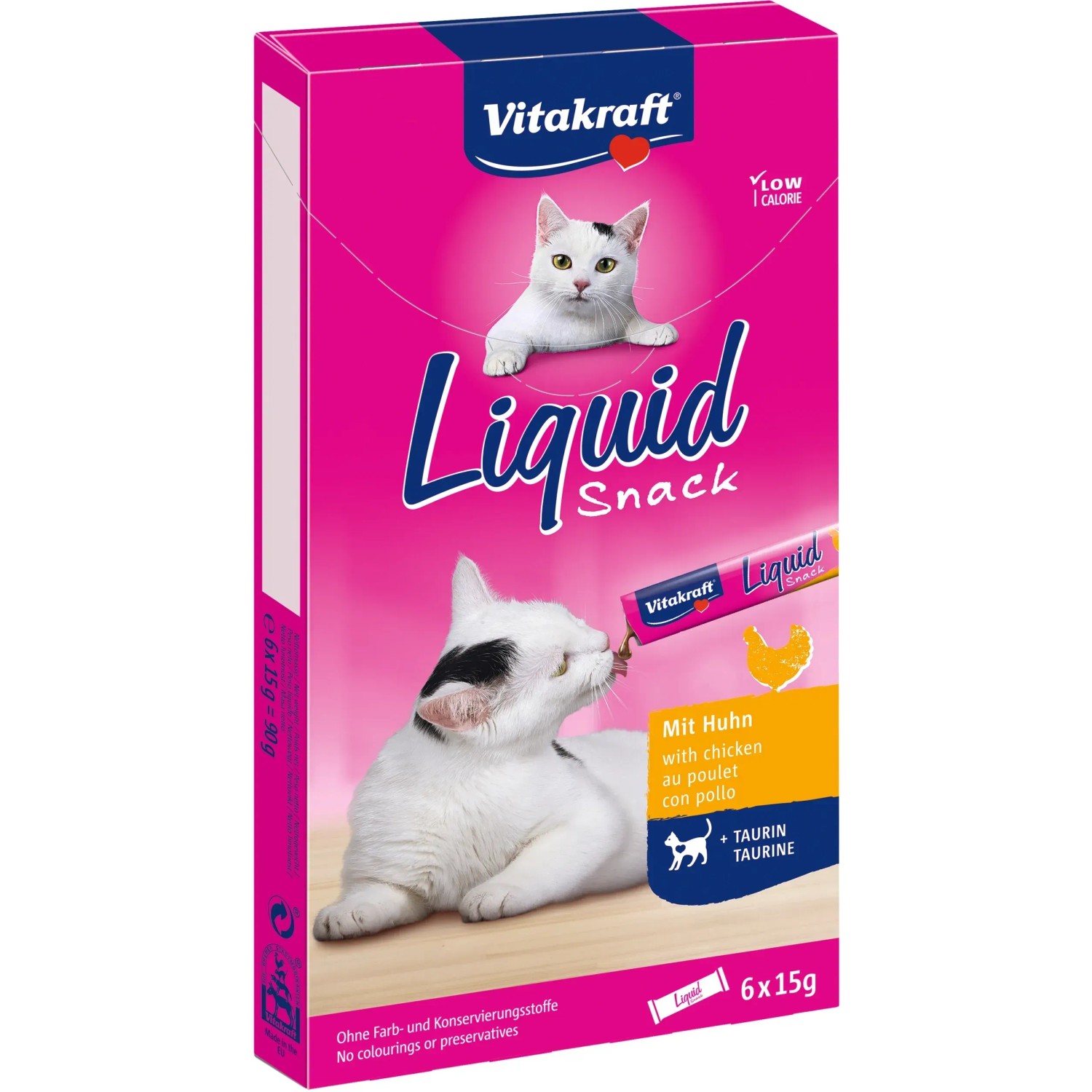 E-shop Vitakraft Maškrty pre mačky Liquid Snack kuracie 6 x 15 g
