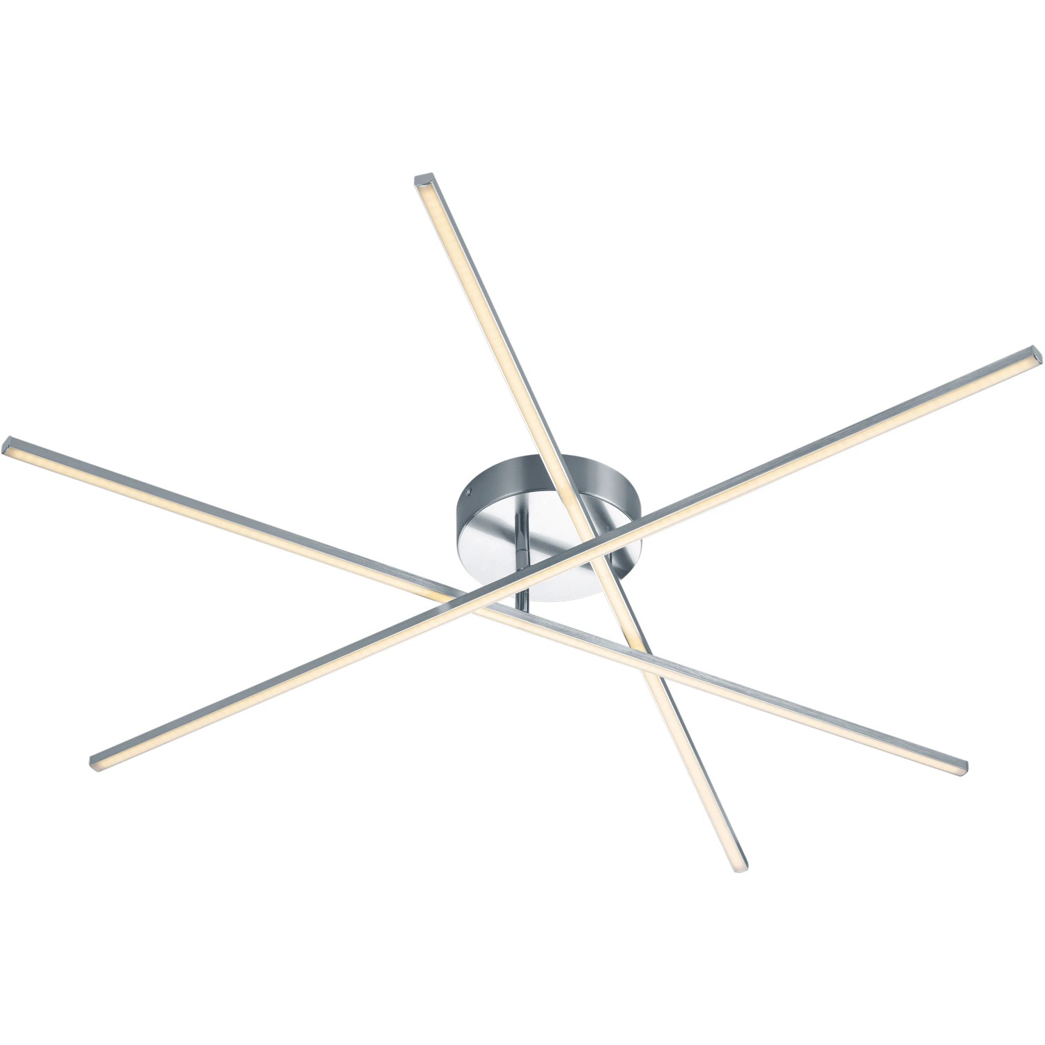 E-shop Trio Stropné LED svietidlo Tiriac, mat. nikel, 950 lm, 3000K, 3x8,5W, pr. 100 cm