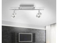 Paul Neuhaus Stropné LED sviet. Sileda 2bod., 2x12W, IP44, hliník, 18 x 50,5cm