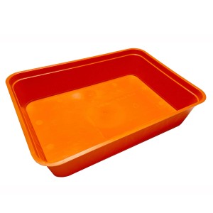 Oranžový OBI Bring-Back Box, 38x28x8 cm, na skladovanie a prepravu.