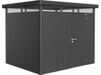 Biohort Plechový domček HighLine H3 stand. dvere, tm.sivá, 275 x 235 x 222 cm