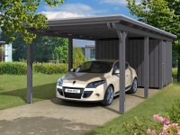 Skan Holz Prístrešok na auto Emsland EPDM s odkl. priest. brid-sivý 354 x 846 cm