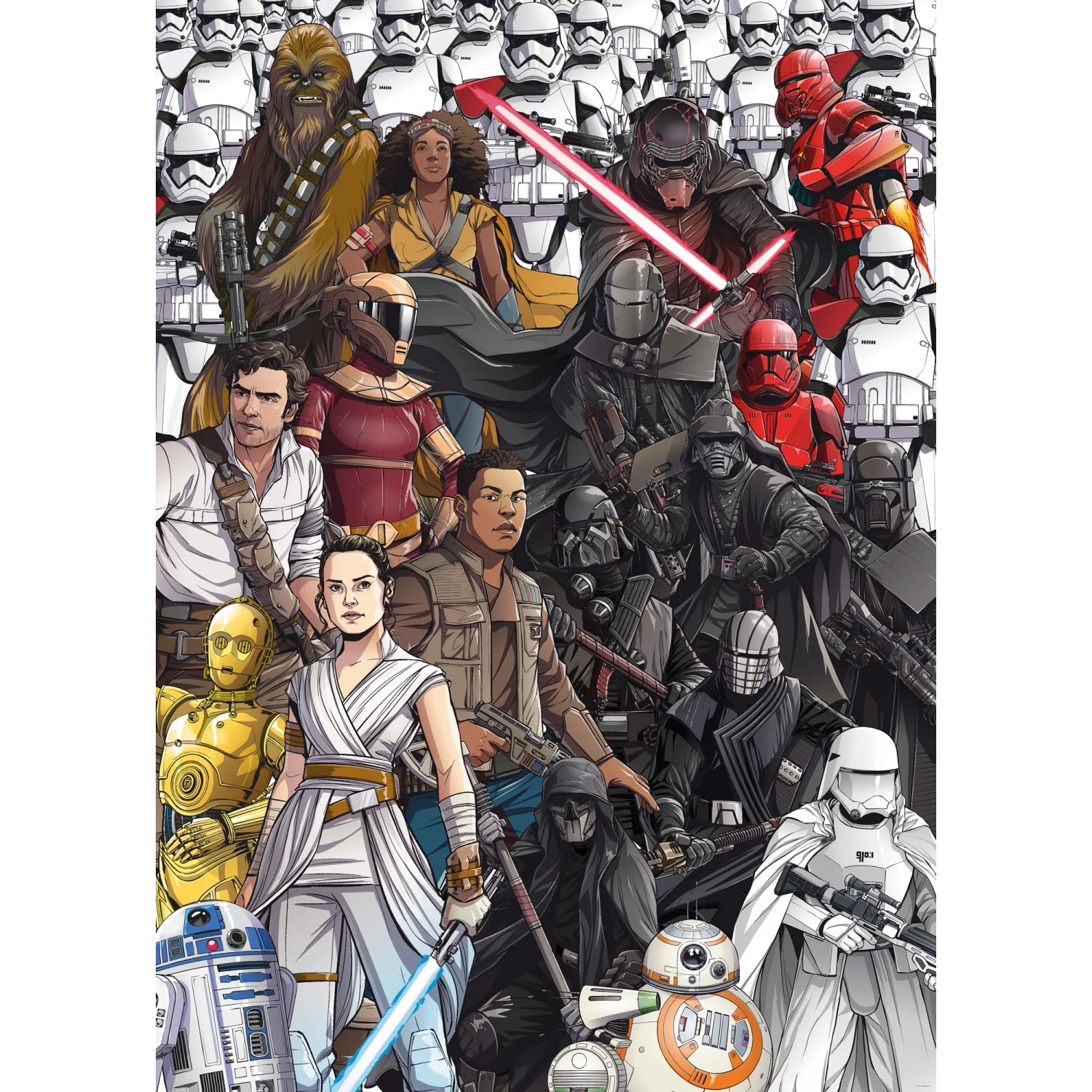 E-shop Komar Vliesová fototapeta Star Wars Retro Cartoon 200 x 280 cm
