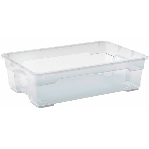 Priehľadný univerzálny box OBI Santos M, 25 l, na skladovanie a prepravu predmetov.