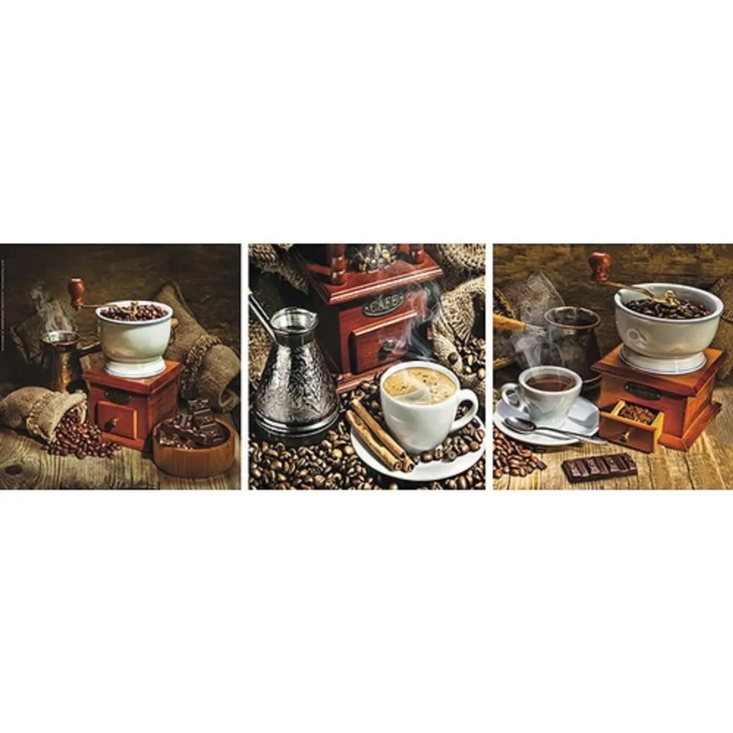 E-shop Bondecor Súprava obrazov Káva 30 x 90 cm