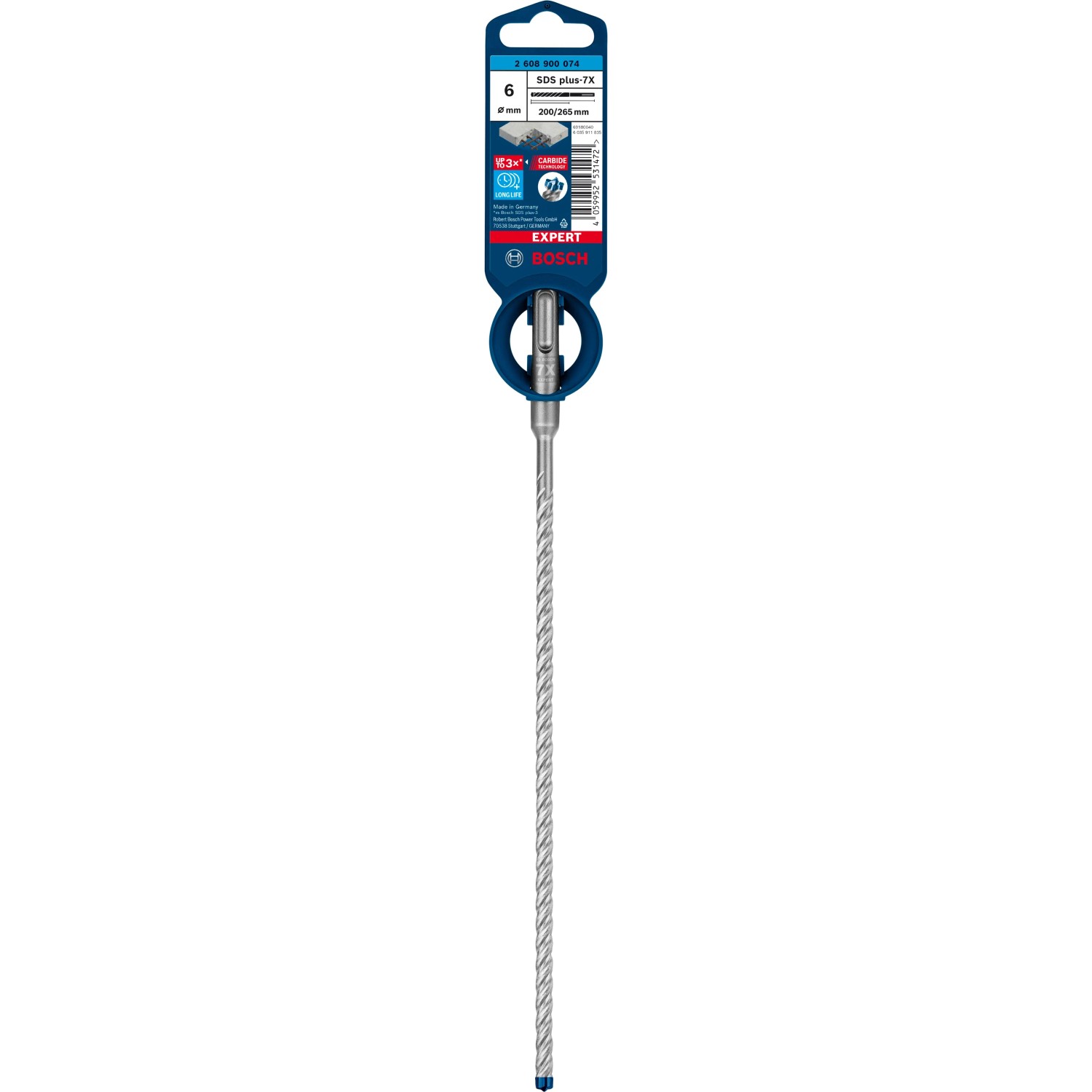 E-shop Bosch Vrták do betónu Expert SDS Plus-7X, pr. 6 x 200/265 mm