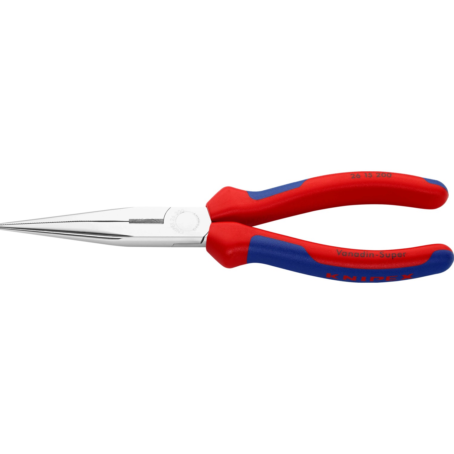 E-shop Knipex Polguľaté kliešte s čepieľkami, chrómované, viaczložkové návleky, 200 mm