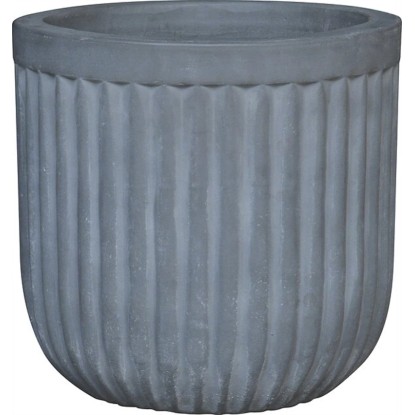 Terakotový kvetináč Terra Groove štruktúrovaný greige/svetlo sivá pr. 21 x 20 cm