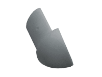 Vnější roh k ukončovacím a rohovým lištám, PVC, světle šedá, 9-10 mm, 6 ks