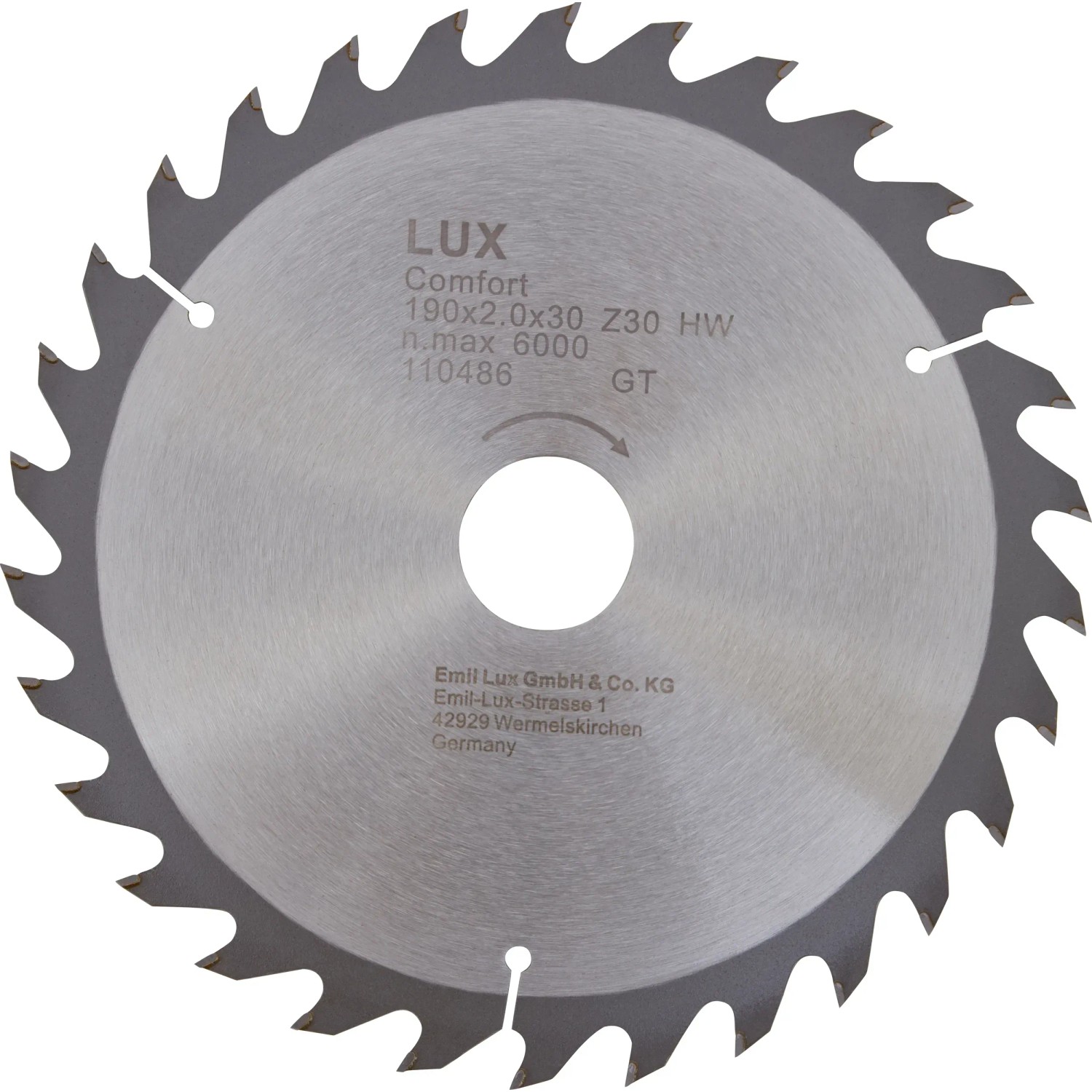 E-shop LUX-TOOLS Pílový kotúč do kotúčovej píly tvrdokov 190 mm