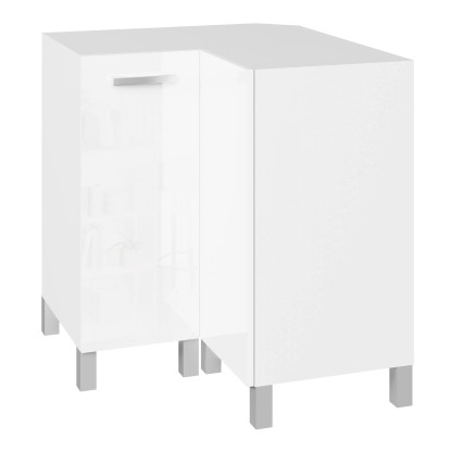 Black&White Style Spodná rohová skrinka Nikki DN90 biela, 81,5 x 79 x 79 cm