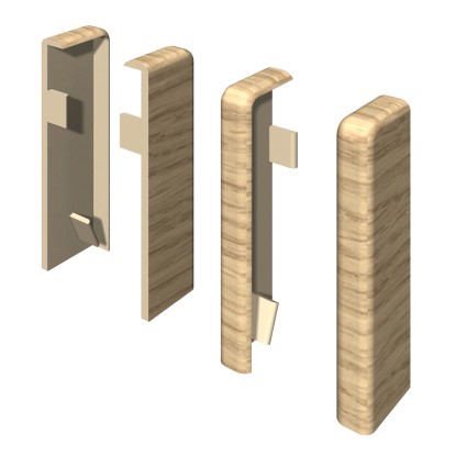 Egger Koncovka pre soklovú lištu CUBICAL dub svetlý, 2 ks