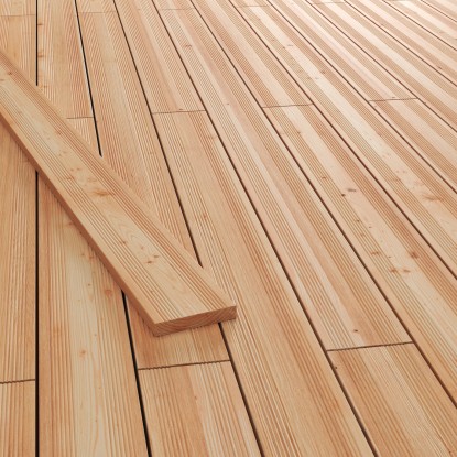 Terasová doska čiastočne drážkovaná/hladká douglaska 21 x 120 x 3000 mm