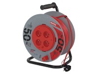Emos PVC predlžovací kábel na bubne pevný stred, 4 zás., H05VV-F3G 1,5 mm2, 50 m