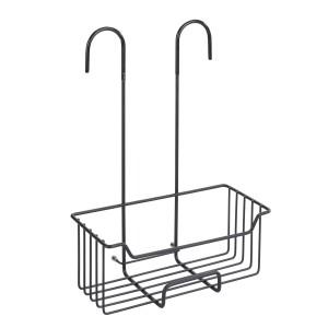 Wenko Thermostat Dusch-Caddy Milo, nehrdzavejúca oceľ, matná čierna, na zavesenie na sprchovú batériu.