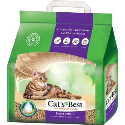 Cat's Best Hrudkujúca podstielka pre mačky Smart Pellets 5 kg