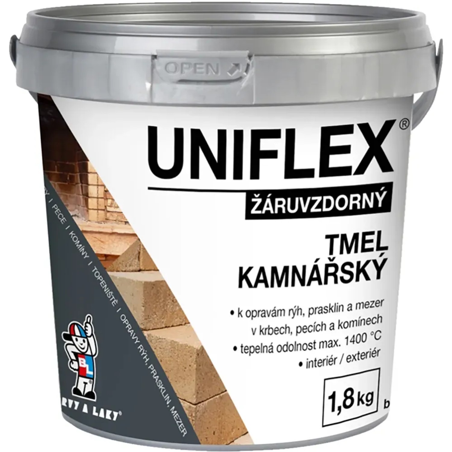 E-shop Uniflex Kachliarsky žiaruvzdorný tmel 1,8 kg