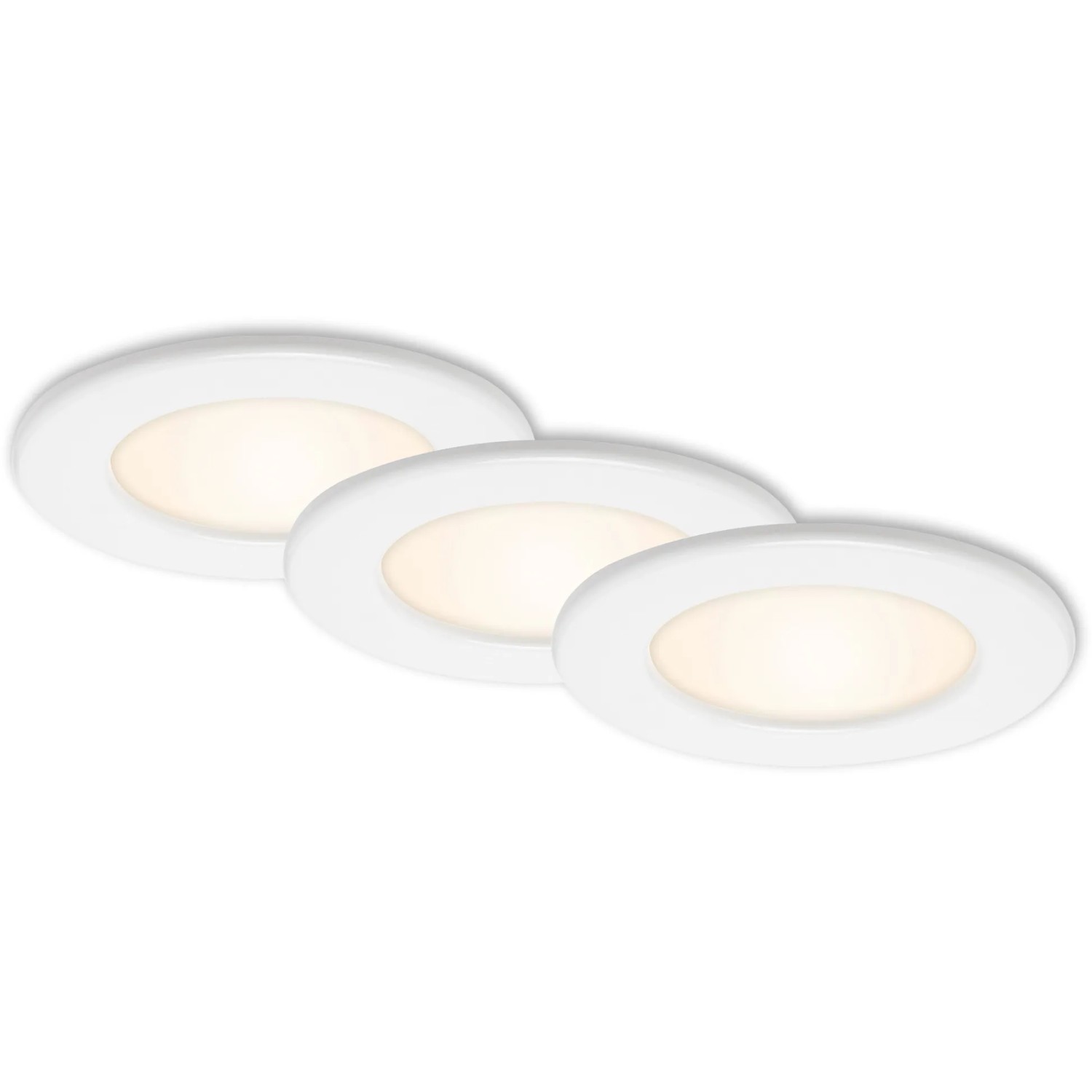 E-shop BRILO Vstavané LED svietidlo Thin 3-dielna súprava chrómové biele