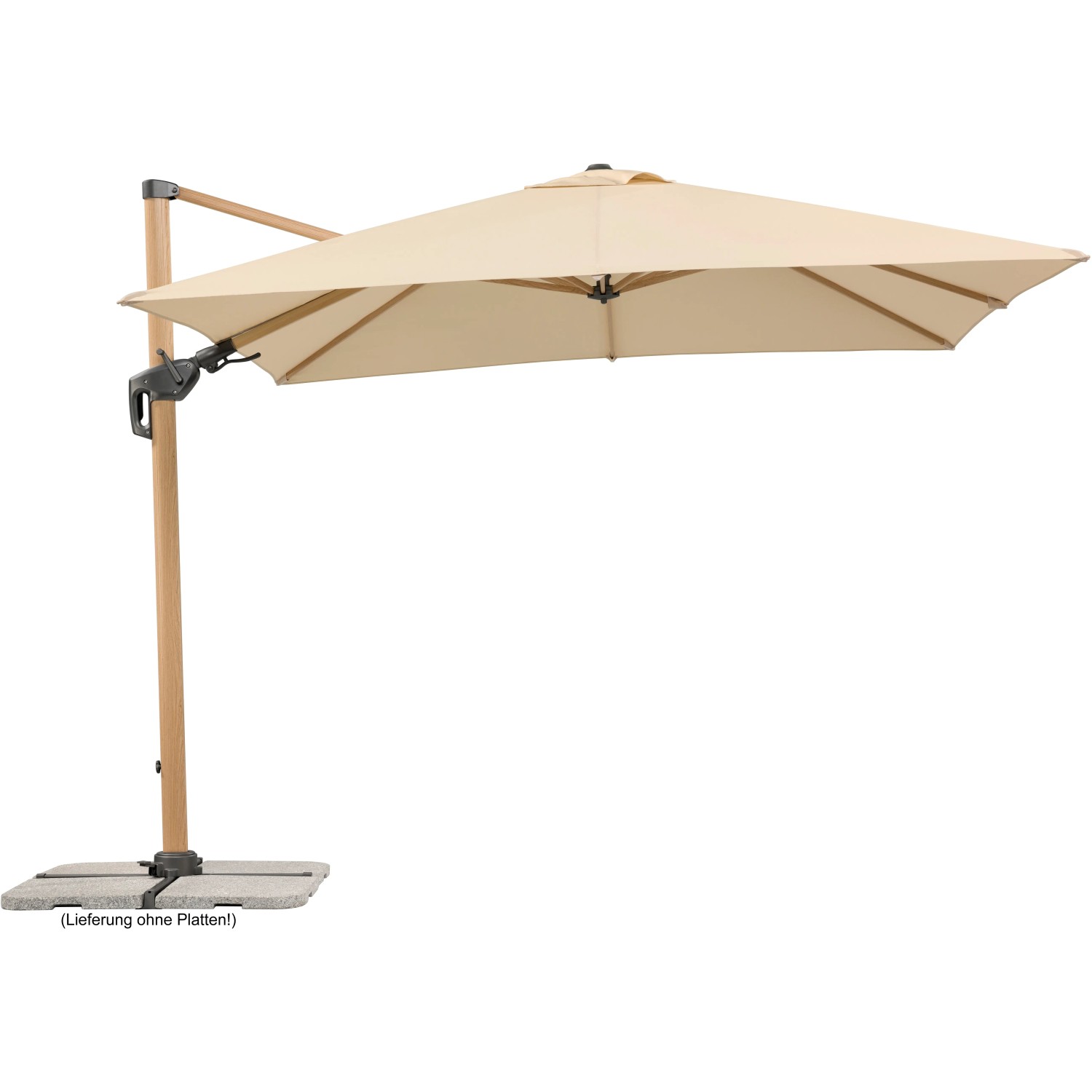 E-shop Schneider Slnečník Rhodos Twist Woody prírodný 300 x 300 cm