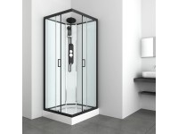 Sanotechnik Kompletný sprchovací kút Epic 2, štvorec, čierna, 90 x 90 x 235 cm