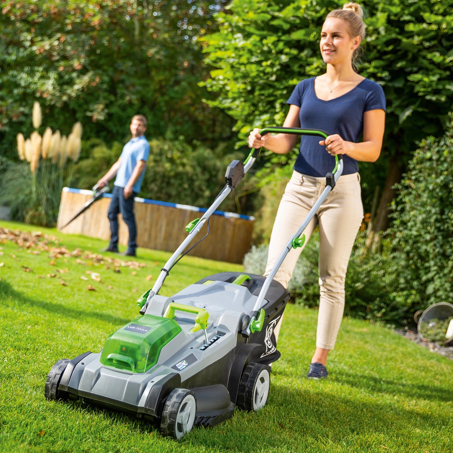 LUX-TOOLS 1 PowerSystem Aku kosačka na trávu A-RM-2x20/43 Set nakúpiť v OBI