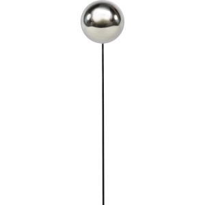 Strieborný záhradný kolík s nerezovou guľou, výška 78 cm, do záhonov a kvetináčov.