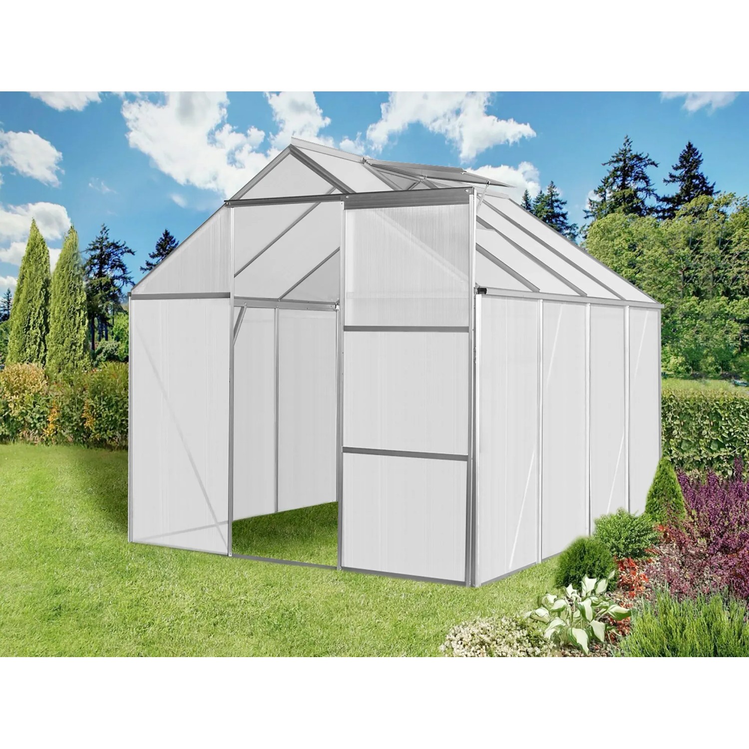 E-shop Floraworld Skleník GROW II, hliníková, 190 x 250 x 193 cm