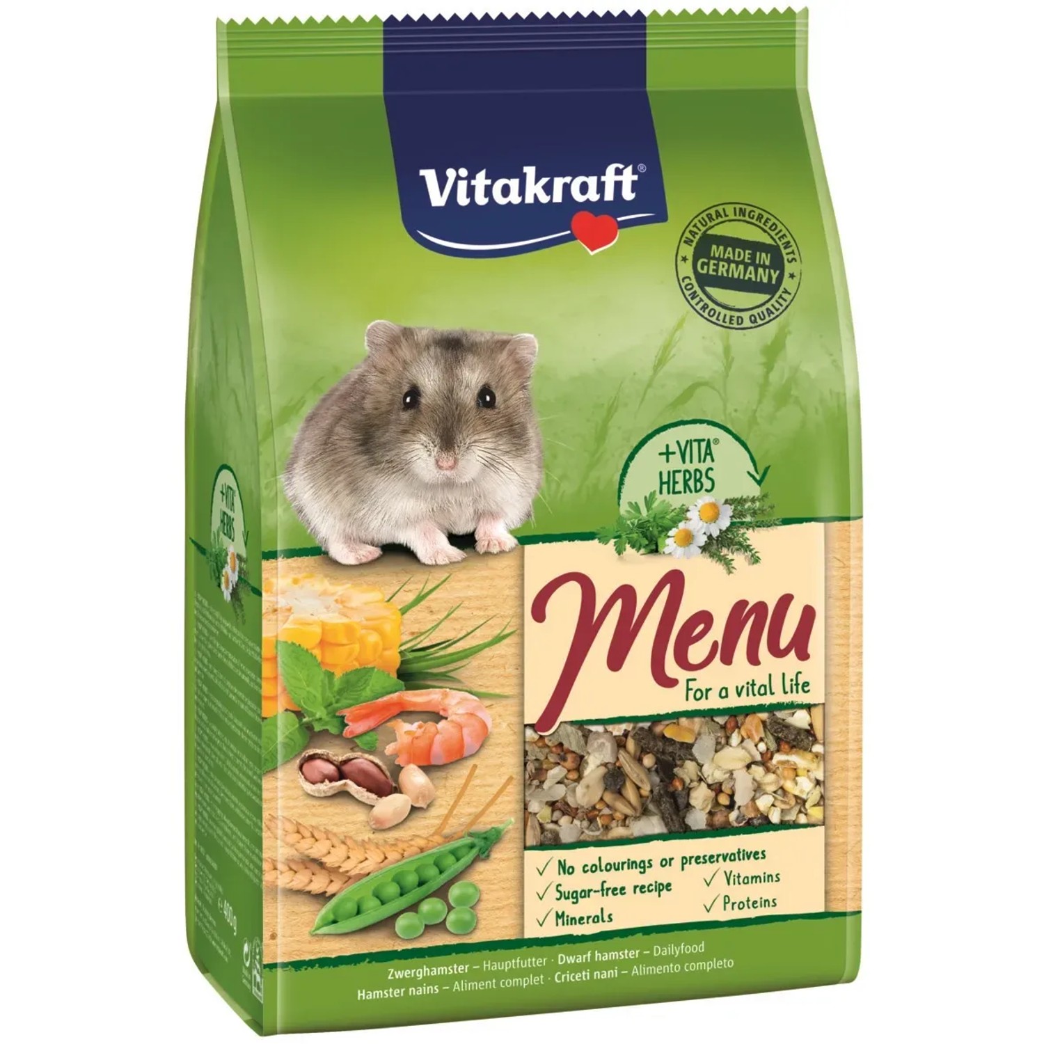 E-shop Vitakraft Kompletné krmivo pre malé škrečky Menu 400 g