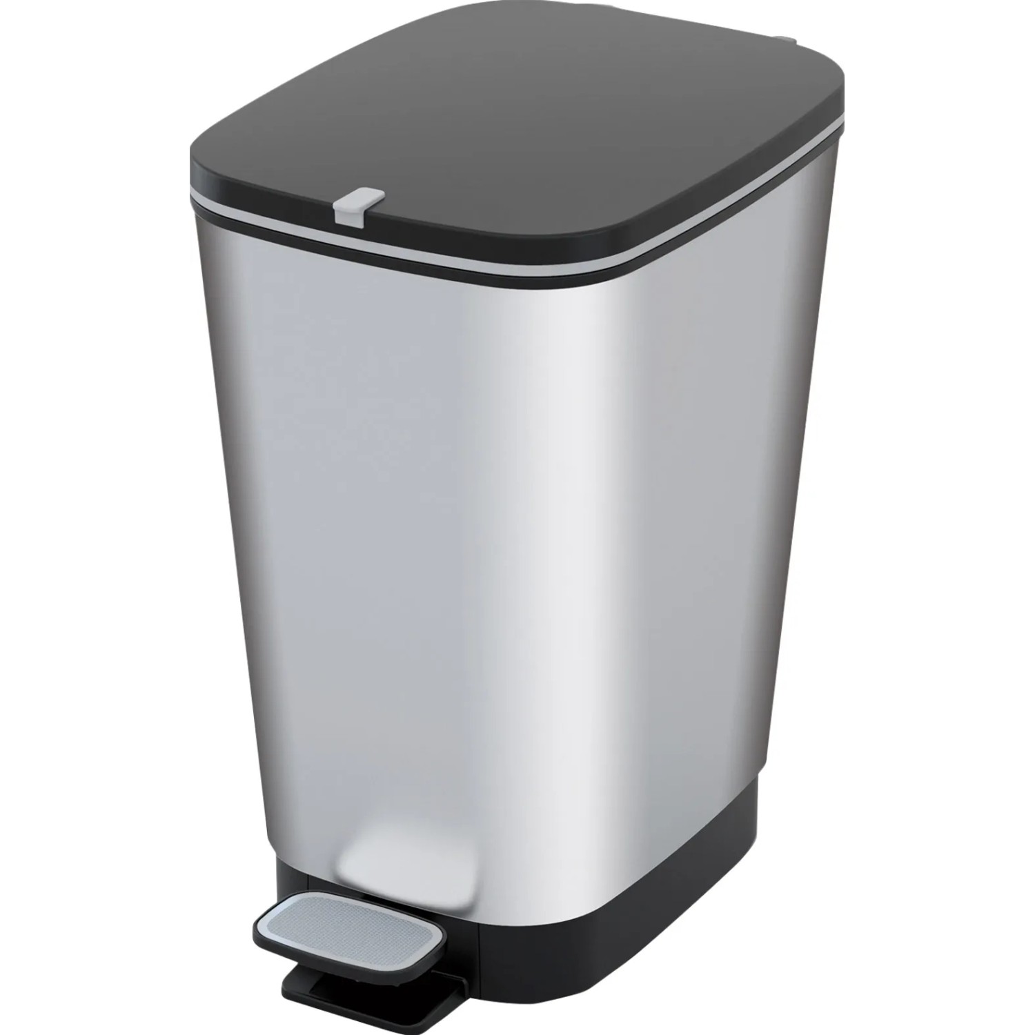 E-shop Kis Nášľapný odpadkový kôš Chic Bin M, strieborný, 25 l
