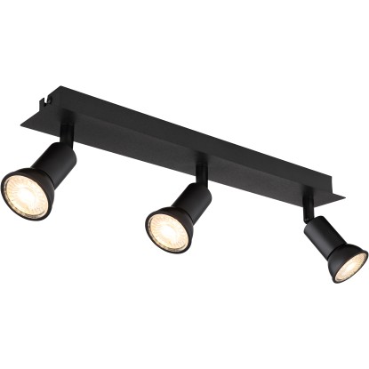 GLOBO 3bodové svietidlo DREW čierna GU10 35 W 400 x 60 x 90 mm