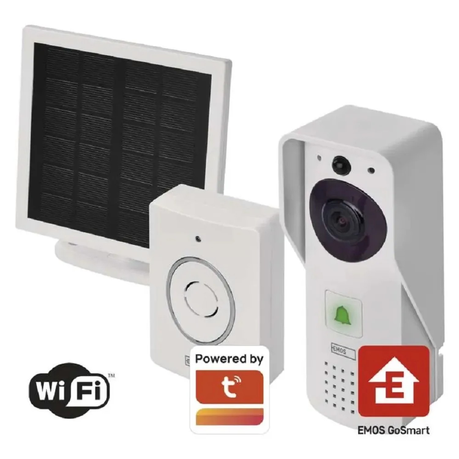 E-shop EMOS GoSmart Domový bezdrôtový batériový videozvonček IP-09D s Wi-Fi a sol.pan.