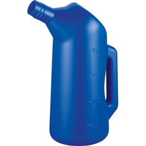 Modrá LUX odmerka so stupnicou do 1000 ml na mazivá.