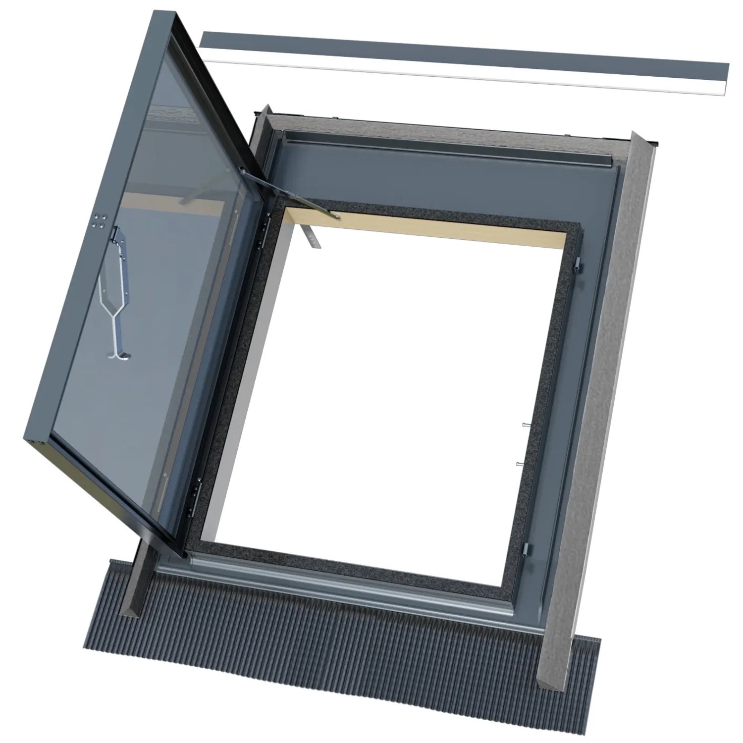 E-shop EGIBI Strešný výlez univerzálny L/P, drevo 2sklo WVD V4, lemovanie EPDM, 60x60cm