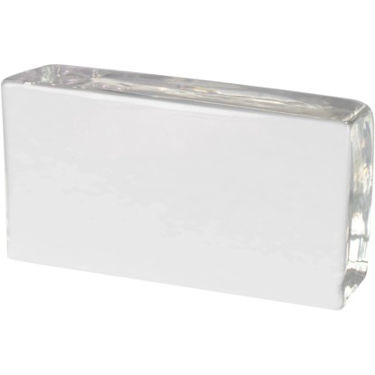 Sklenená tvárnica Crystal Collection, 20x10x5 cm, jednostranne satinovaná pre dekoratívne interiéry a exteriéry.