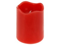 Koopman LED sviečka, červená, pr. 7 x 9 cm