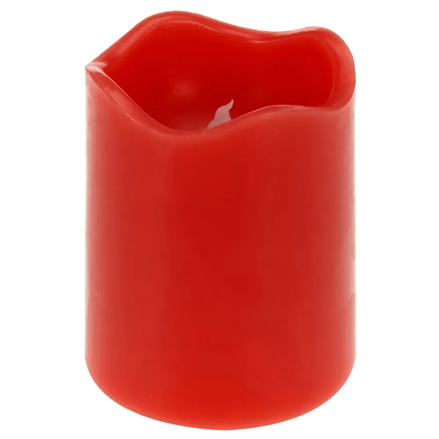 E-shop Koopman LED sviečka, červená, pr. 7 x 9 cm