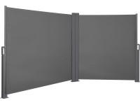 Bočná markíza Cordoba 2-dielna antracitová, 180 g/m2, 300 x 150 cm