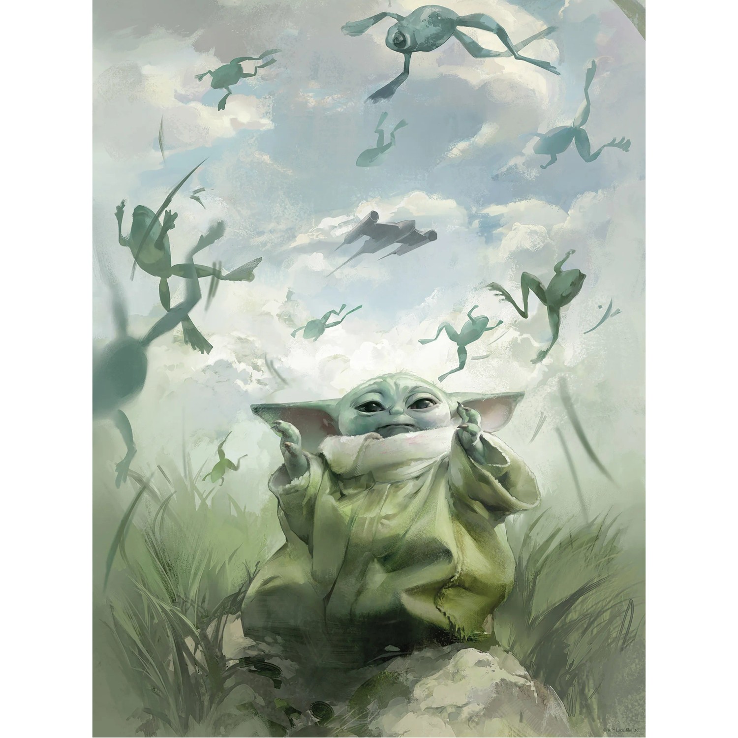 E-shop Komar Plagát Star Wars Mandalorian Grogu Frogs 30 x 40 cm