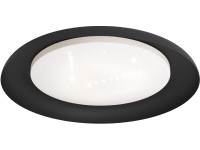 EGLO Stropné LED svietidlo Penjamo s krištáľovým efektom čierno-bile pr. 46,5 cm