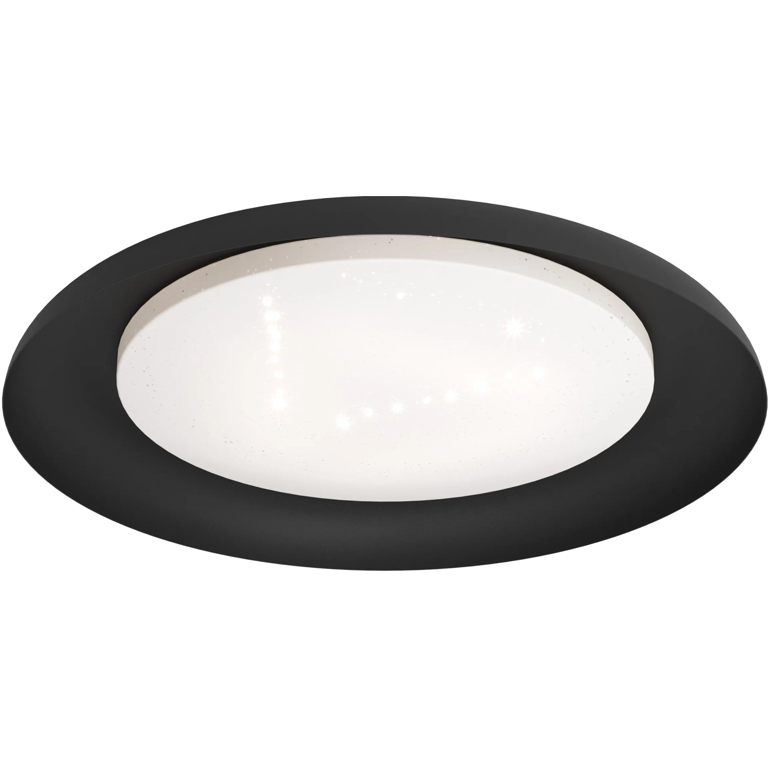 E-shop EGLO Stropné LED svietidlo Penjamo s krištáľovým efektom čierno-bile pr. 46,5 cm