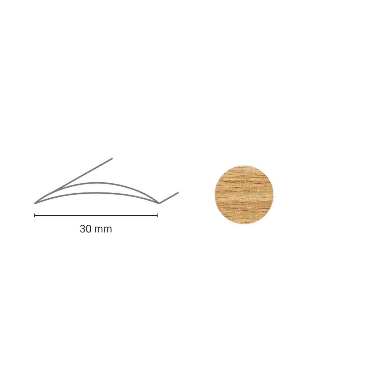 E-shop Döllken Profiles Prechodový profil DP 03 S Samolepiaca 30 x 1800 mm, buk jasný